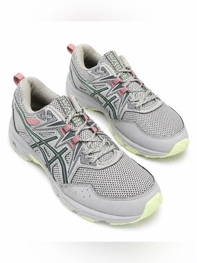 ASICS Women's Piedmont Grey Mint Pink Running/ Walking Shoes US 10 Wide